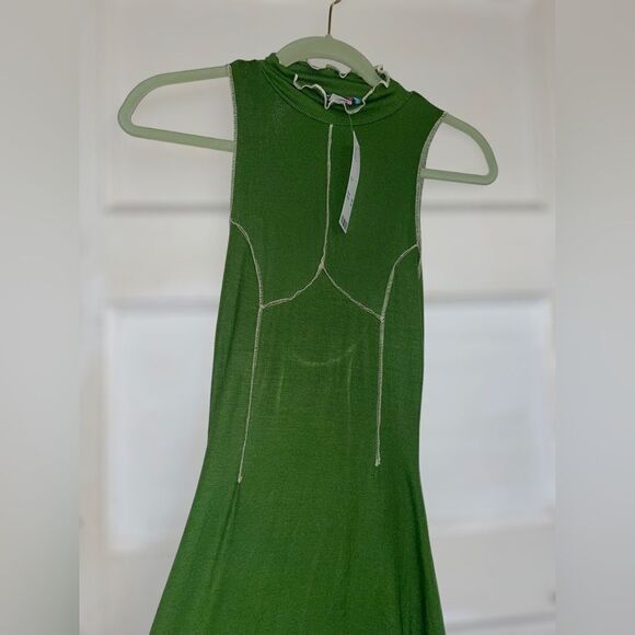 Urban Outfitters Women’s Size Small Deja Seamed Mini Dress • Raw Edge Sleeveless - Picture 3 of 15